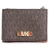 Michael Kors Portemonnee Grijs/lichtbruin - (B)12 X (H)8,5 X (D)3 Cm