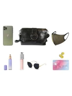 Leren Clutch "Ginestra" Zwart - (B)21 X (H)16 X (D)7 Cm -Gstar Kleding Winkel mila blu leren clutch ginestra zwart b 21 x h 16 x d 7 cm 6