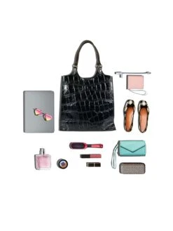 Leren Schoudertas "Iris" Zwart - (B)32 X (H)35 X (D)13 Cm -Gstar Kleding Winkel mila blu leren schoudertas iris zwart b 32 x h 35 x d 13 cm 5