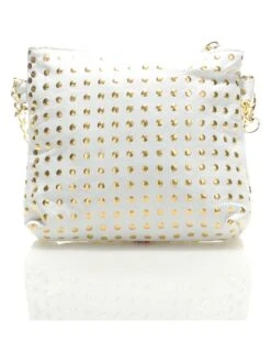 Leren Schoudertas "Ninfea" Goudkleurig/wit - (B)20 X (H)22 X (D)2 Cm -Gstar Kleding Winkel mila blu leren schoudertas ninfea goudkleurig wit b 20 x h 22 x d 2 cm 1