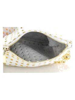 Leren Schoudertas "Ninfea" Goudkleurig/wit - (B)20 X (H)22 X (D)2 Cm -Gstar Kleding Winkel mila blu leren schoudertas ninfea goudkleurig wit b 20 x h 22 x d 2 cm 2