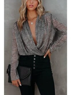 Blouse Grijs/zwart/meerkleurig