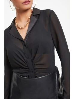 Blouse - Regular Fit - Zwart