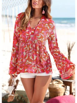 Blouse Rood/meerkleurig