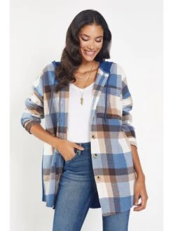 Blouse Wit/blauw/lichtbruin -Gstar Kleding Winkel milan kiss blouse wit blauw lichtbruin 1