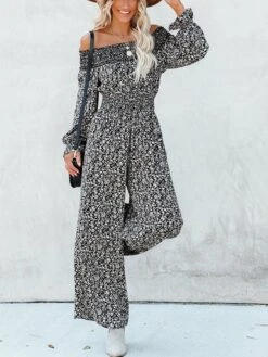 Jumpsuit Zwart/crème -Gstar Kleding Winkel milan kiss jumpsuit zwart creme 2