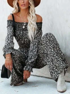 Jumpsuit Zwart/crème -Gstar Kleding Winkel milan kiss jumpsuit zwart creme 4