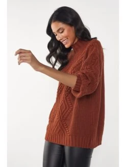 Trui Caramelbruin -Gstar Kleding Winkel milan kiss trui caramelbruin 2