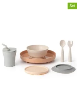 7-delige Set "Little Foodie" Beige/grijs