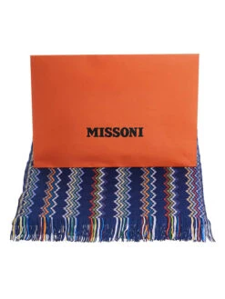 Missoni Sjaal Blauw - (L)180 X (B)45 Cm -Gstar Kleding Winkel missoni sjaal blauw l 180 x b 45 cm 2
