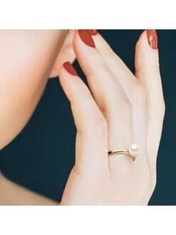 Gouden Ring Met Parel -Gstar Kleding Winkel mitzuko gouden ring met parel 1