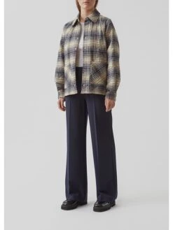 Modström Blousejas "Nevada" Beige/donkerblauw/zwart -Gstar Kleding Winkel modstrom blousejas nevada beige donkerblauw zwart 3