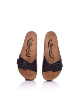 Leren Slippers Donkerbruin -Gstar Kleding Winkel moosefield leren slippers donkerbruin 4