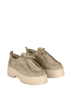 Leren Veterschoenen Donkerbeige -Gstar Kleding Winkel moosefield leren veterschoenen donkerbeige 1