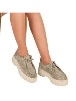 Leren Veterschoenen Donkerbeige -Gstar Kleding Winkel moosefield leren veterschoenen donkerbeige 5