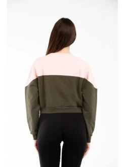 MOSCHINO Sweatshirt Kaki/lichtroze -Gstar Kleding Winkel moschino sweatshirt kaki lichtroze 1