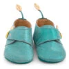 Moulin Roty Leren Kruipschoentjes "Le Voyage D'Olga" Turquoise -Gstar Kleding Winkel moulin roty leren kruipschoentjes le voyage dolga turquoise