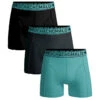 Muchachomalo 3-delige Set: Boxershorts Zwart/antraciet/turquoise -Gstar Kleding Winkel muchachomalo 3 delige set boxershorts zwart antraciet turquoise