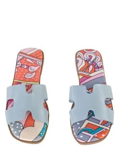 Slippers Lichtblauw/meerkleurig -Gstar Kleding Winkel musk slippers lichtblauw meerkleurig 2