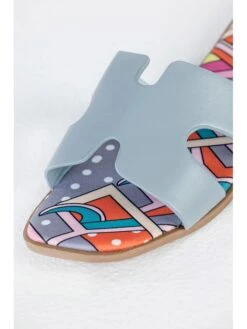 Slippers Lichtblauw/meerkleurig -Gstar Kleding Winkel musk slippers lichtblauw meerkleurig 5