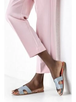 Slippers Lichtblauw/meerkleurig -Gstar Kleding Winkel musk slippers lichtblauw meerkleurig 6