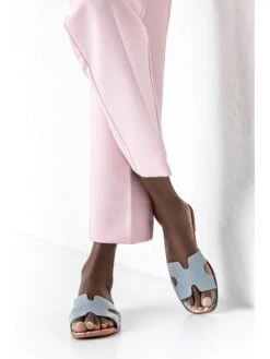 Slippers Lichtblauw/meerkleurig -Gstar Kleding Winkel musk slippers lichtblauw meerkleurig 7