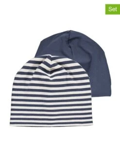 2-delige Set: Mutsen Donkerblauw/meerkleurig