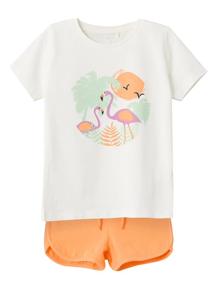 NAME IT 2-delige Outfit "Joelean" Wit/oranje 3 NAME IT 2-delige Outfit "Joelean" Wit/oranje