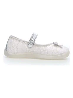 Naturino Leren Ballerina's Wit/zilverkleurig -Gstar Kleding Winkel naturino leren ballerinas wit zilverkleurig 2