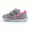 Naturino Leren Sneakers "Sammy" Grijs/roze -Gstar Kleding Winkel naturino leren sneakers sammy grijs roze