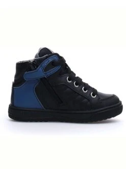 Naturino Leren Sneakers "Wisgo" Zwart/donkerblauw -Gstar Kleding Winkel naturino leren sneakers wisgo zwart donkerblauw 2