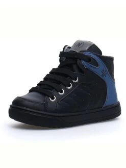 Naturino Leren Sneakers "Wisgo" Zwart/donkerblauw -Gstar Kleding Winkel naturino leren sneakers wisgo zwart donkerblauw 4