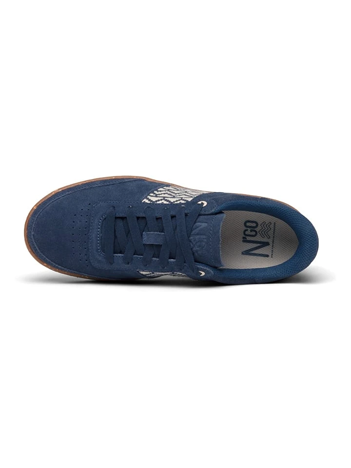 Leren Sneakers "Saigon Suède" Donkerblauw/wit 6 Leren Sneakers "Saigon Suède" Donkerblauw/wit - Afbeelding 4