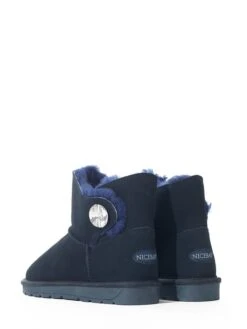 Leren Boots "Dawn" Donkerblauw -Gstar Kleding Winkel nicebay leren boots dawn donkerblauw 2