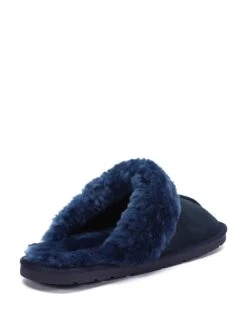 Leren Pantoffels "Emila" Donkerblauw -Gstar Kleding Winkel nicebay leren pantoffels emila donkerblauw 3