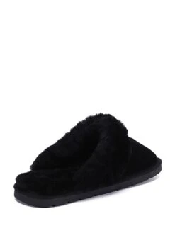 Leren Pantoffels "Emila" Zwart -Gstar Kleding Winkel nicebay leren pantoffels emila zwart 3