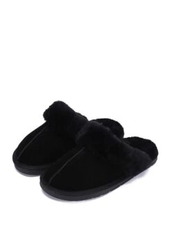 Leren Pantoffels "Emila" Zwart -Gstar Kleding Winkel nicebay leren pantoffels emila zwart 6