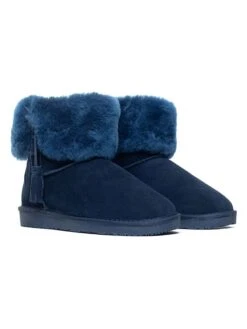 Leren Winterboots "Alta" Donkerblauw -Gstar Kleding Winkel nicebay leren winterboots alta donkerblauw 1