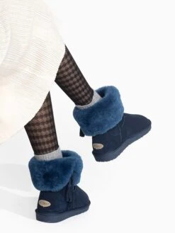 Leren Winterboots "Alta" Donkerblauw -Gstar Kleding Winkel nicebay leren winterboots alta donkerblauw 5