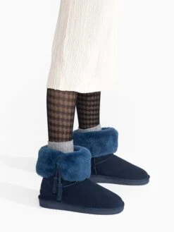 Leren Winterboots "Alta" Donkerblauw -Gstar Kleding Winkel nicebay leren winterboots alta donkerblauw 6