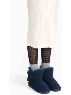 Leren Winterboots "Bellaire" Donkerblauw -Gstar Kleding Winkel nicebay leren winterboots bellaire donkerblauw 2