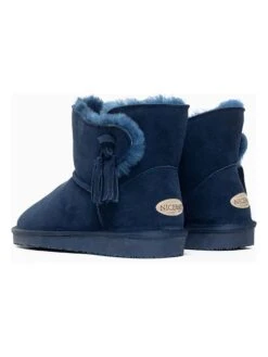Leren Winterboots "Bellaire" Donkerblauw -Gstar Kleding Winkel nicebay leren winterboots bellaire donkerblauw 3