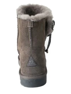 Leren Winterboots "Cherry" Grijs -Gstar Kleding Winkel nicebay leren winterboots cherry grijs 2