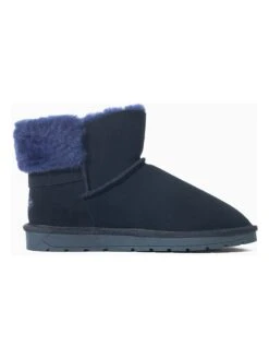 Leren Winterboots "Fifi" Donkerblauw -Gstar Kleding Winkel nicebay leren winterboots fifi donkerblauw 1