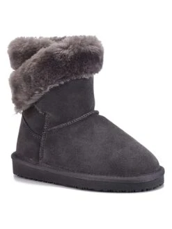 Leren Winterboots "Fiore" Donkergrijs -Gstar Kleding Winkel nicebay leren winterboots fiore donkergrijs 1