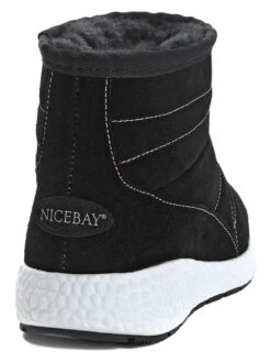 Leren Winterboots "Gaizie" Zwart -Gstar Kleding Winkel nicebay leren winterboots gaizie zwart 4