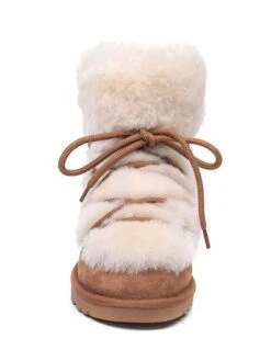 Leren Winterboots "Inaya" Lichtbruin -Gstar Kleding Winkel nicebay leren winterboots inaya lichtbruin 1