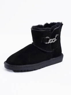Leren Winterboots "Jaida" Zwart -Gstar Kleding Winkel nicebay leren winterboots jaida zwart 4