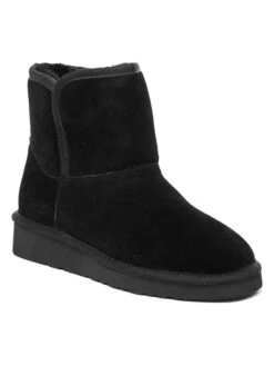 Leren Winterboots "Wilma" Zwart -Gstar Kleding Winkel nicebay leren winterboots wilma zwart 1