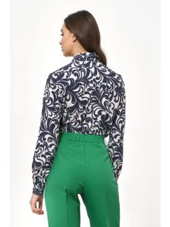 Blouse Donkerblauw/crème -Gstar Kleding Winkel nife blouse donkerblauw creme 3